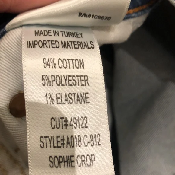 AGOLDE Sophie High Rise Crop Size 25 - Picture 9 of 13